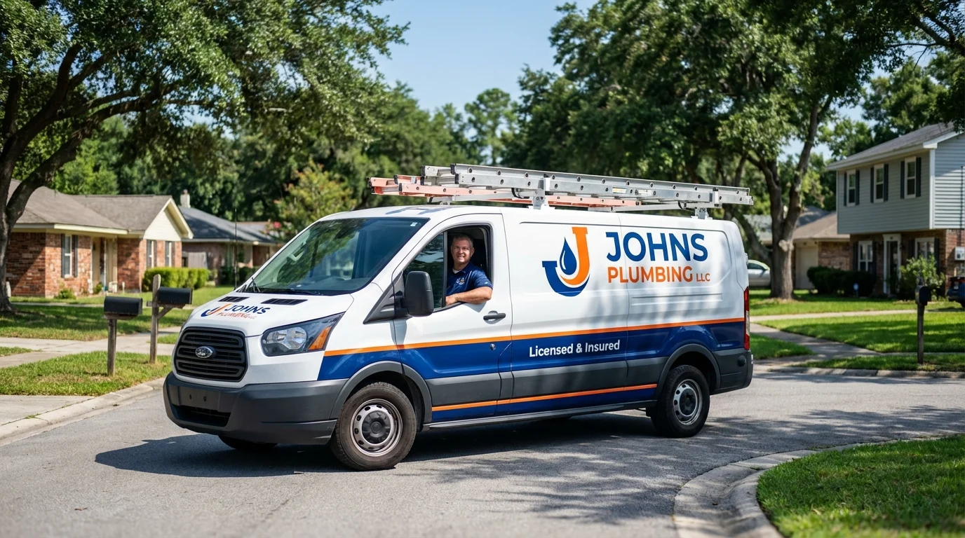 Johns Plumbing LLC service van in Tubac, AZ