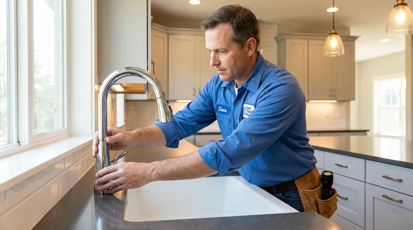 Kitchen faucet installation by Johns Plumbing LLC in Tubac