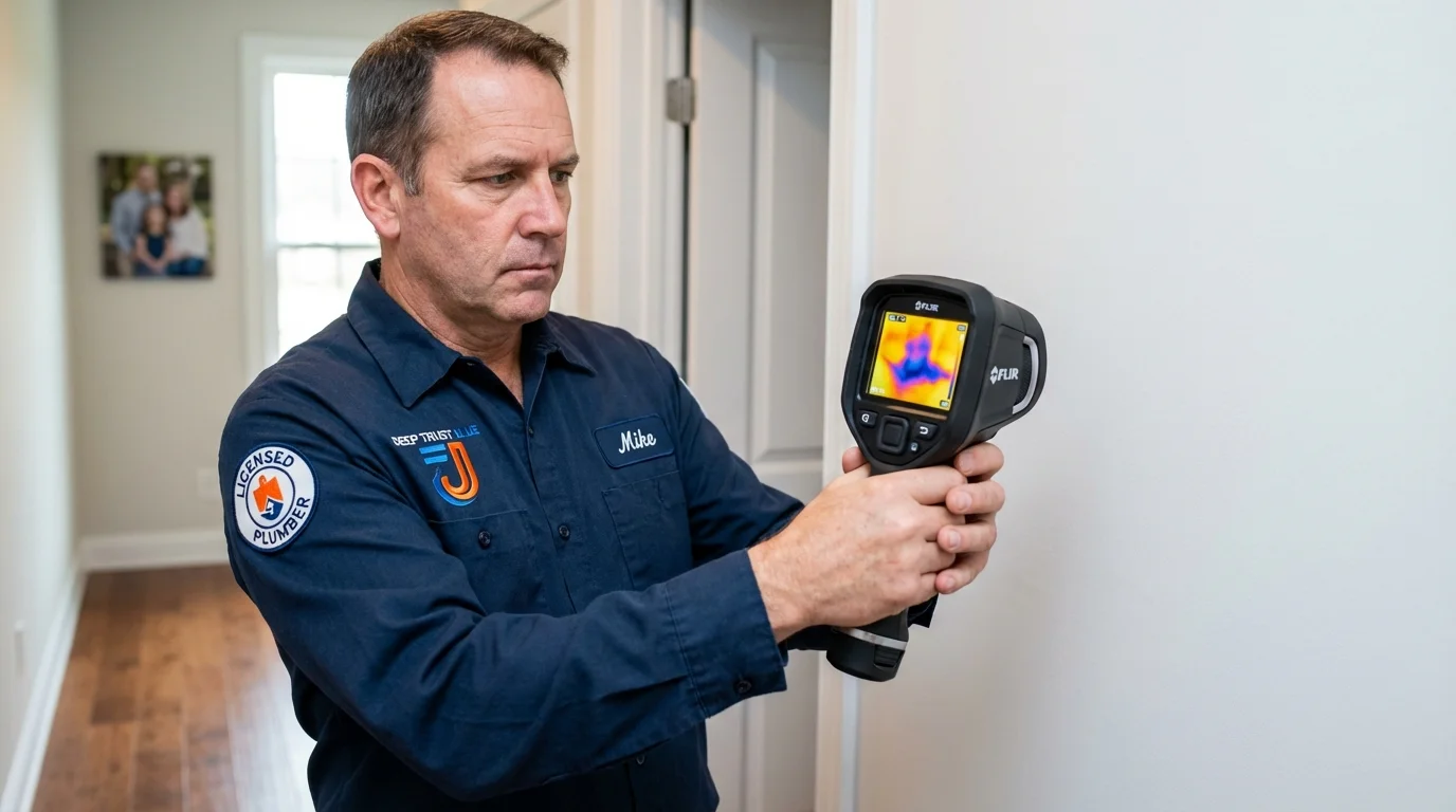 Thermal imaging leak detection by Johns Plumbing LLC in Tubac